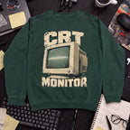 CRT Monitor Sweatshirt sweatshirt — Bottle Green