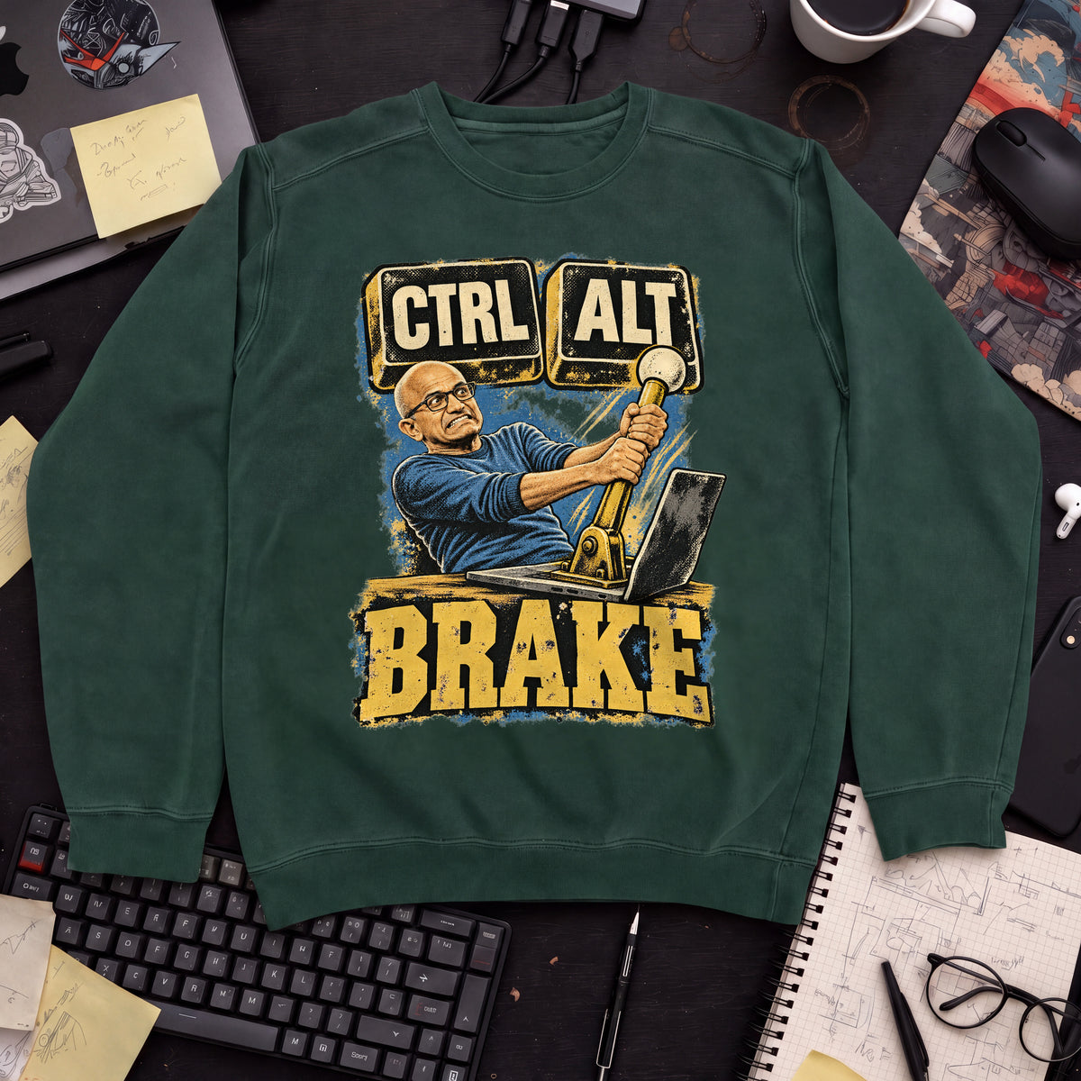 Ctrl Alt Brake Sweatshirt sweatshirt — Bottle Green