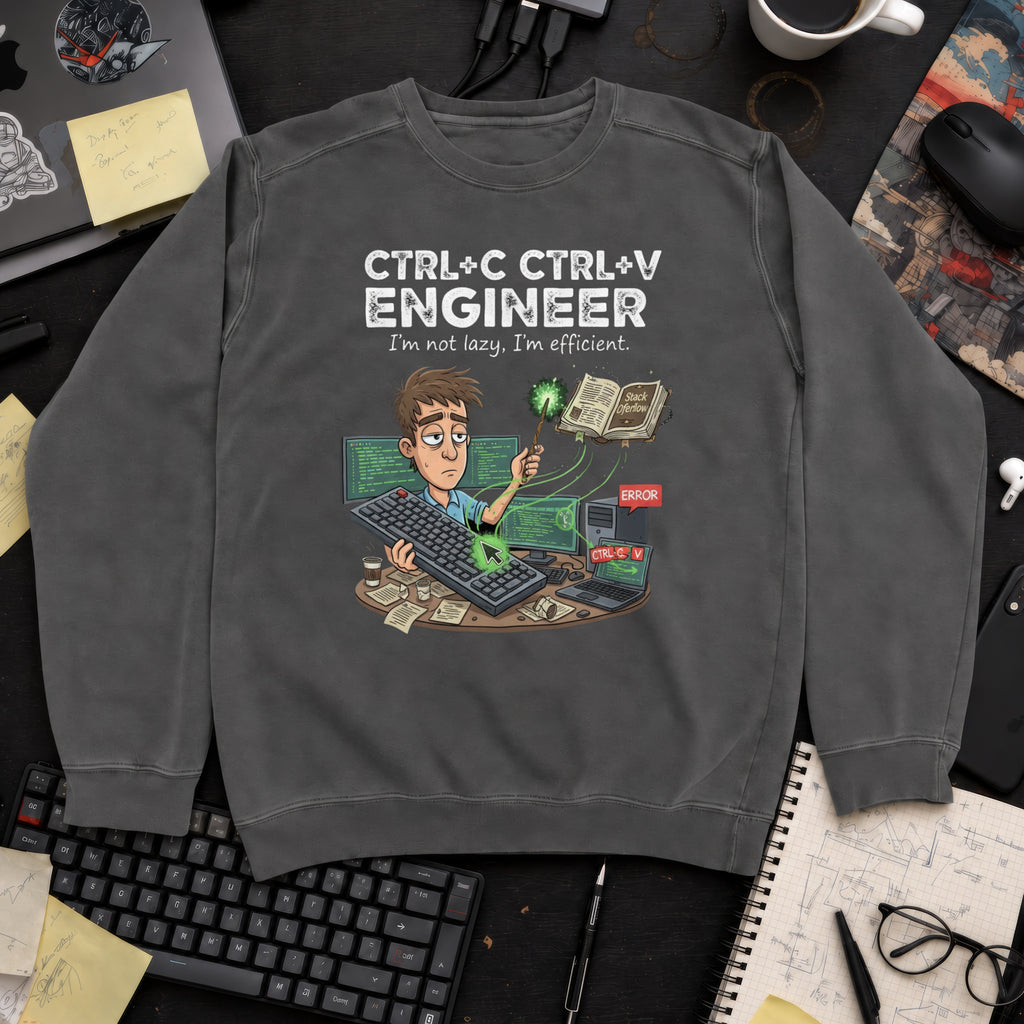 Ctrl C Ctrl V Engineer Sweatshirt — Pepper