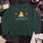 It's Dangerous to Go Alone! Take This. Sweatshirt sweatshirt — Bottle Green