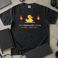 It's Dangerous to Go Alone! Take This. Shirt — Black Comfort Colors 1717 flat lay