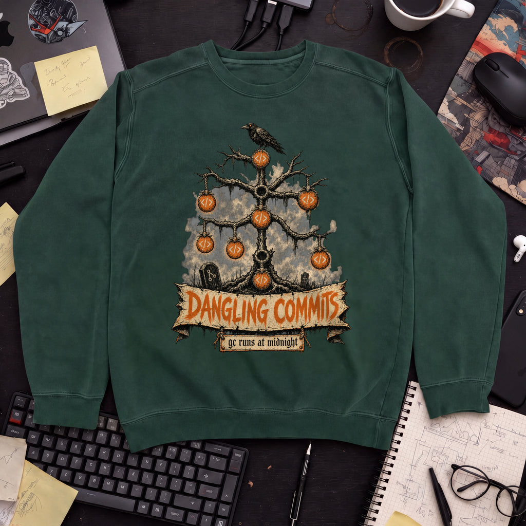 Dangling Commits Sweatshirt sweatshirt — Bottle Green
