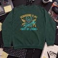 Debugging Is My New Way Of Living Sweatshirt — Bottle Green