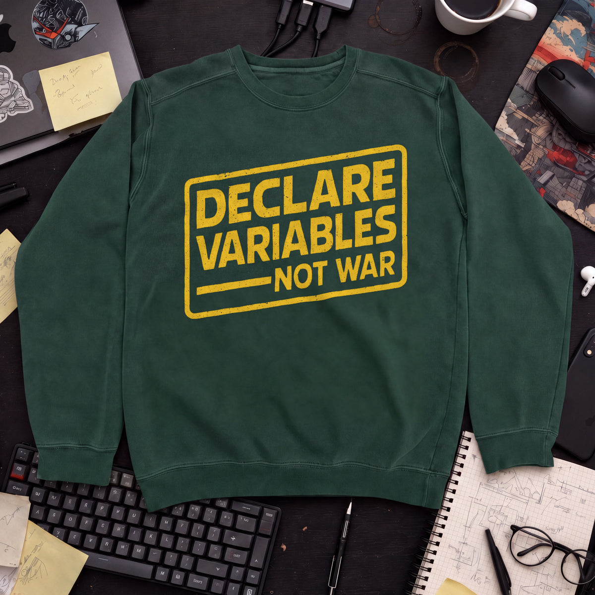 declare variables Sweatshirt — Bottle Green