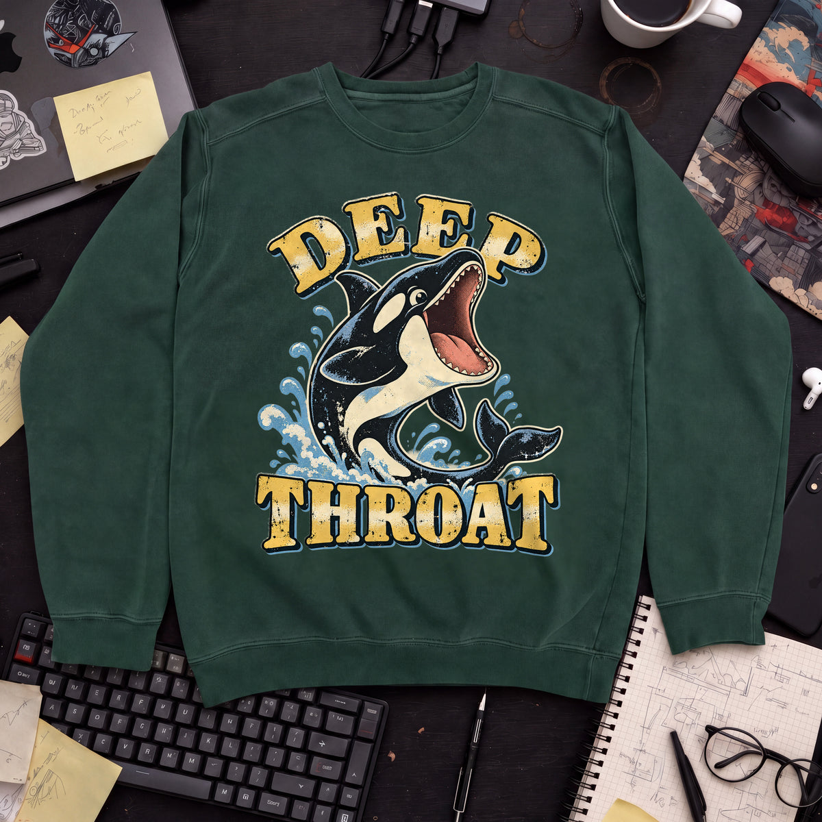 Deep Throat Sweatshirt sweatshirt — Bottle Green