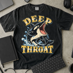 Deep Throat Shirt — Black Comfort Colors 1717 flat lay