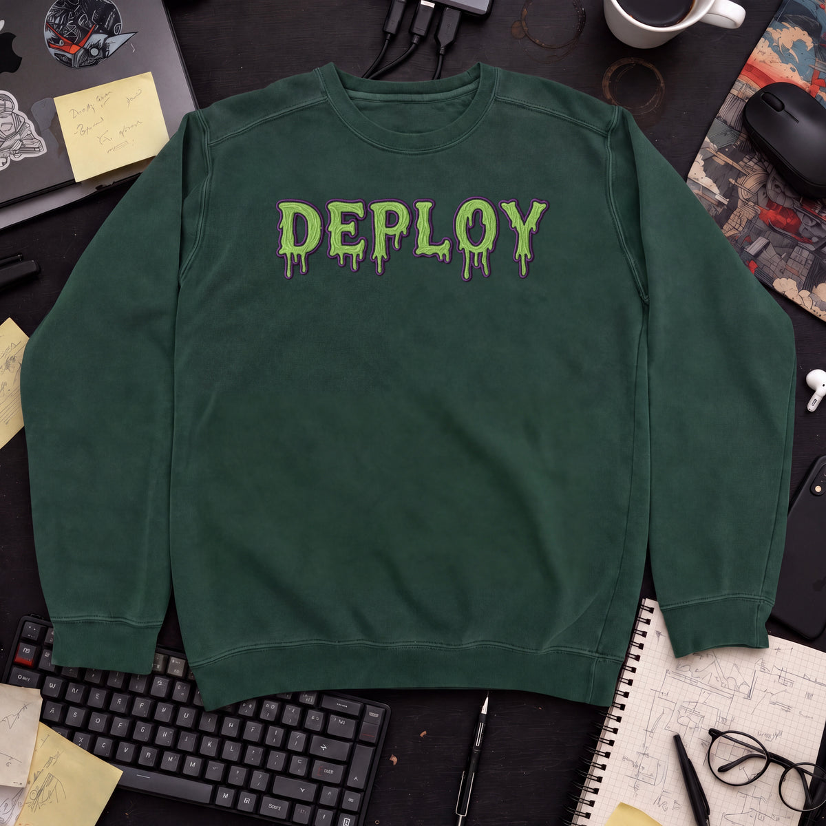 Deploy Sweatshirt — Bottle Green