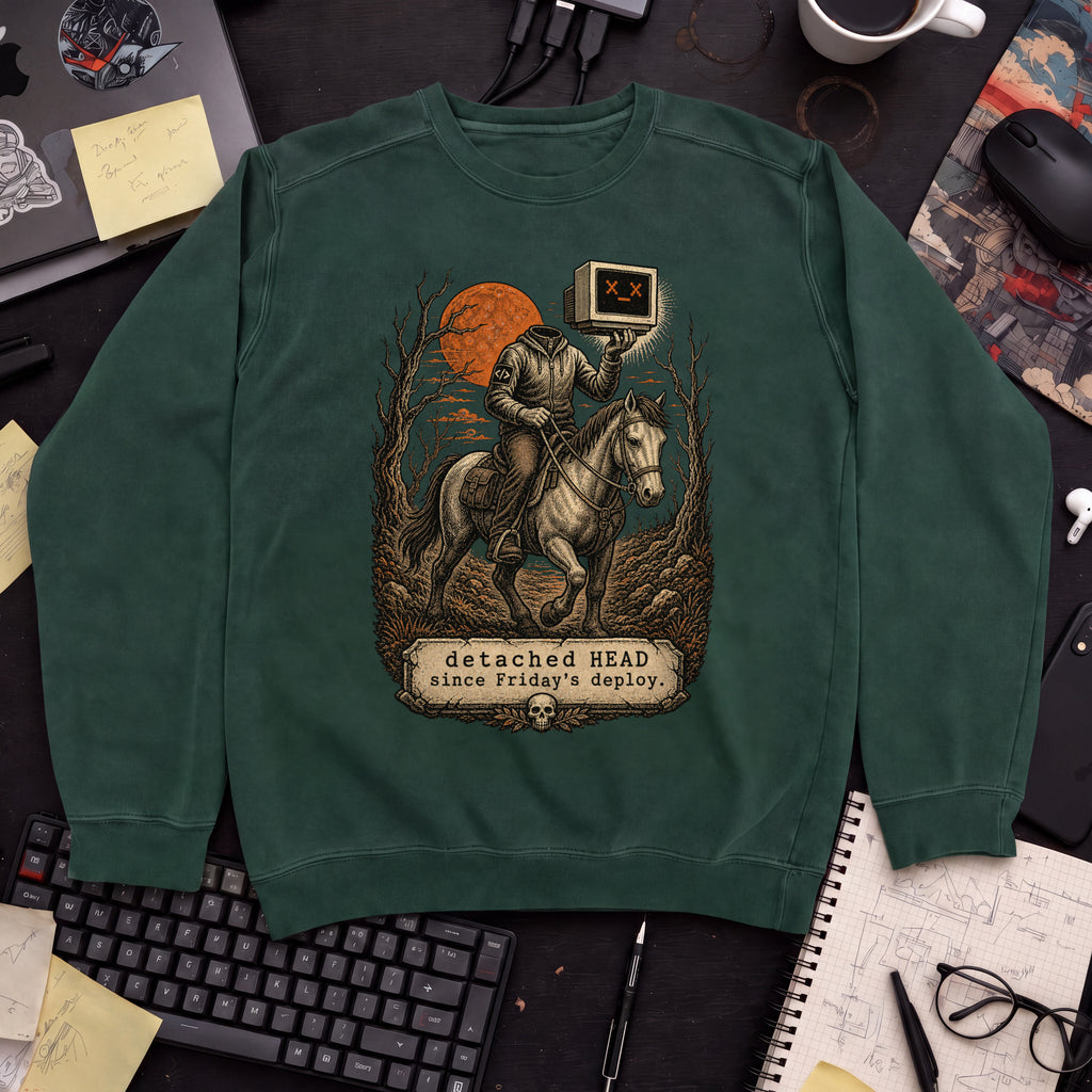 Detached HEAD Since Friday's Deploy Sweatshirt sweatshirt — Bottle Green