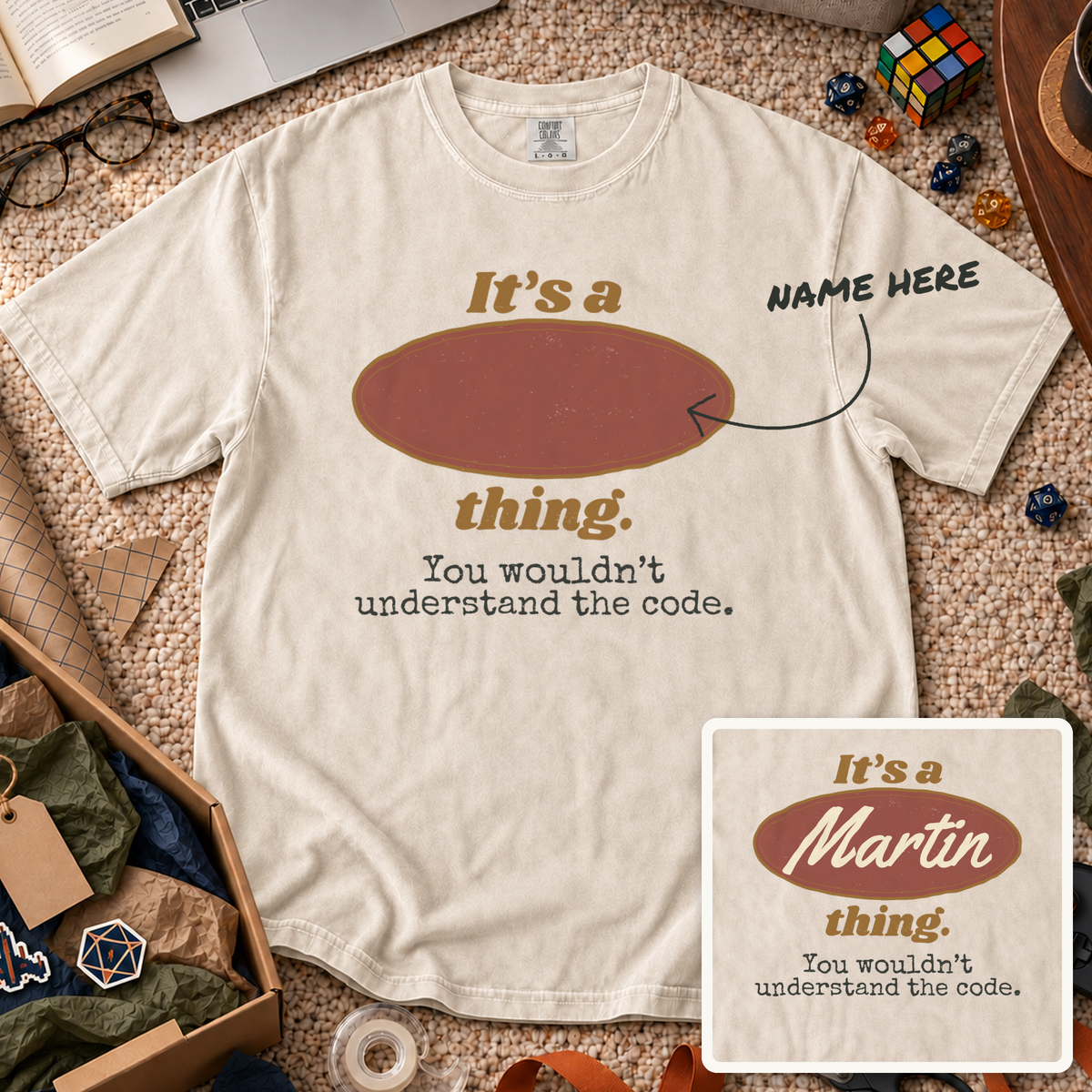 You Wouldn't Understand the Code Custom Shirt — personalized Ivory Comfort Colors 1717