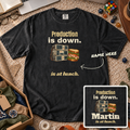 Production Is Down Custom Shirt — personalized Black Comfort Colors 1717