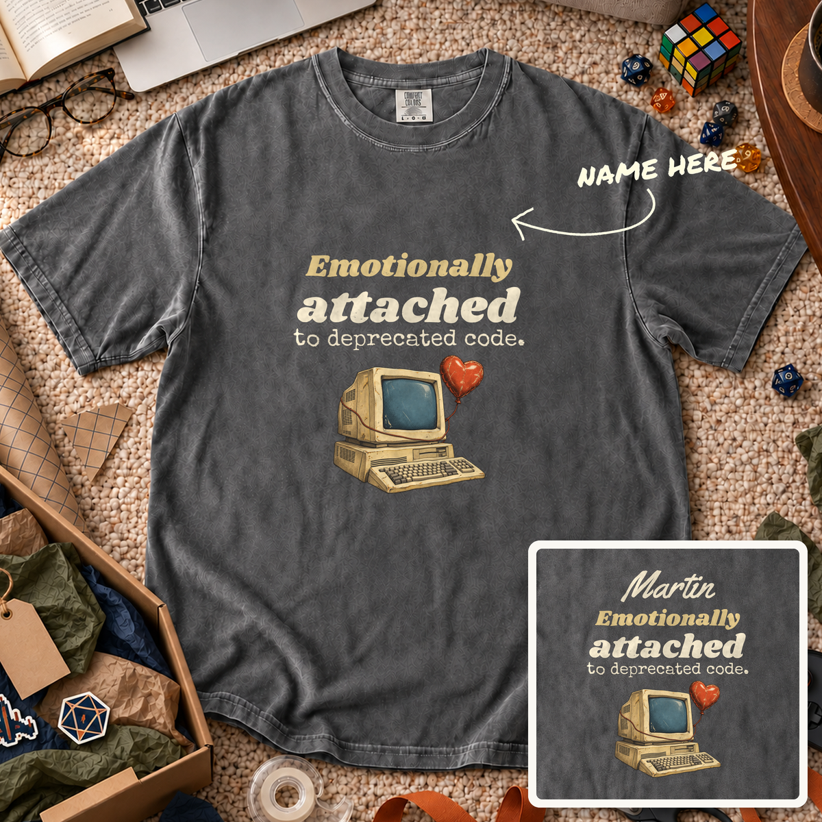 Attached to Deprecated Code Custom Shirt — personalized Pepper Comfort Colors 1717
