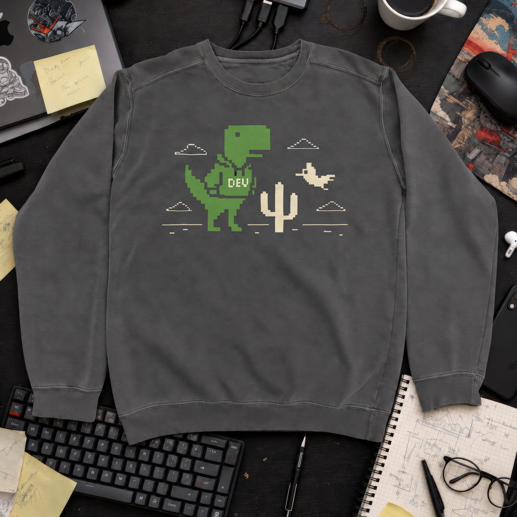 dev dinosaur Sweatshirt — Pepper