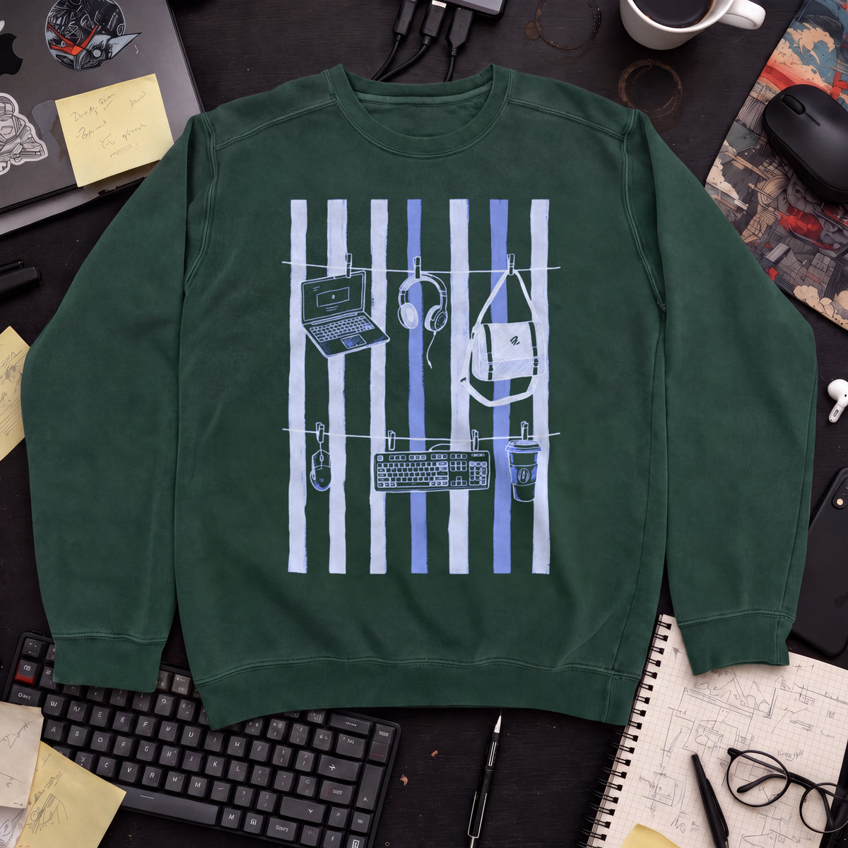 Developer Essential Hanged Sweatshirt — Bottle Green