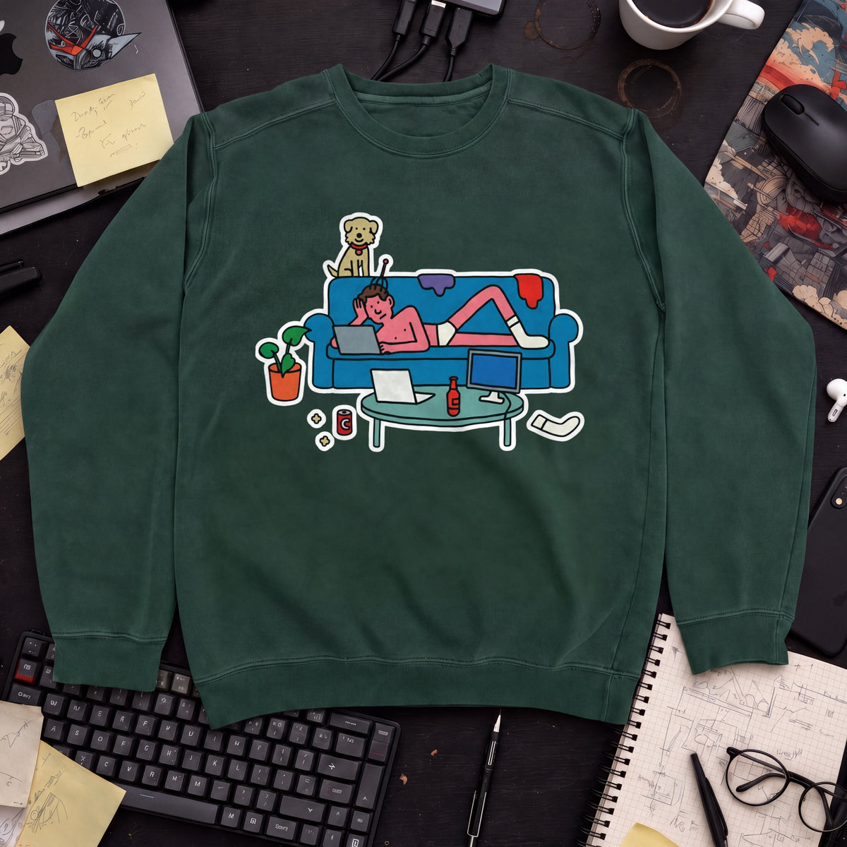 Developer Living Room Sweatshirt — Bottle Green