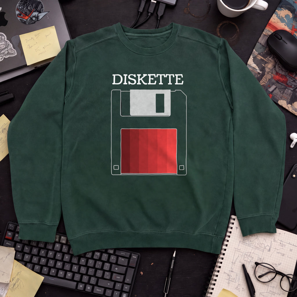 Diskette Sweatshirt — Bottle Green
