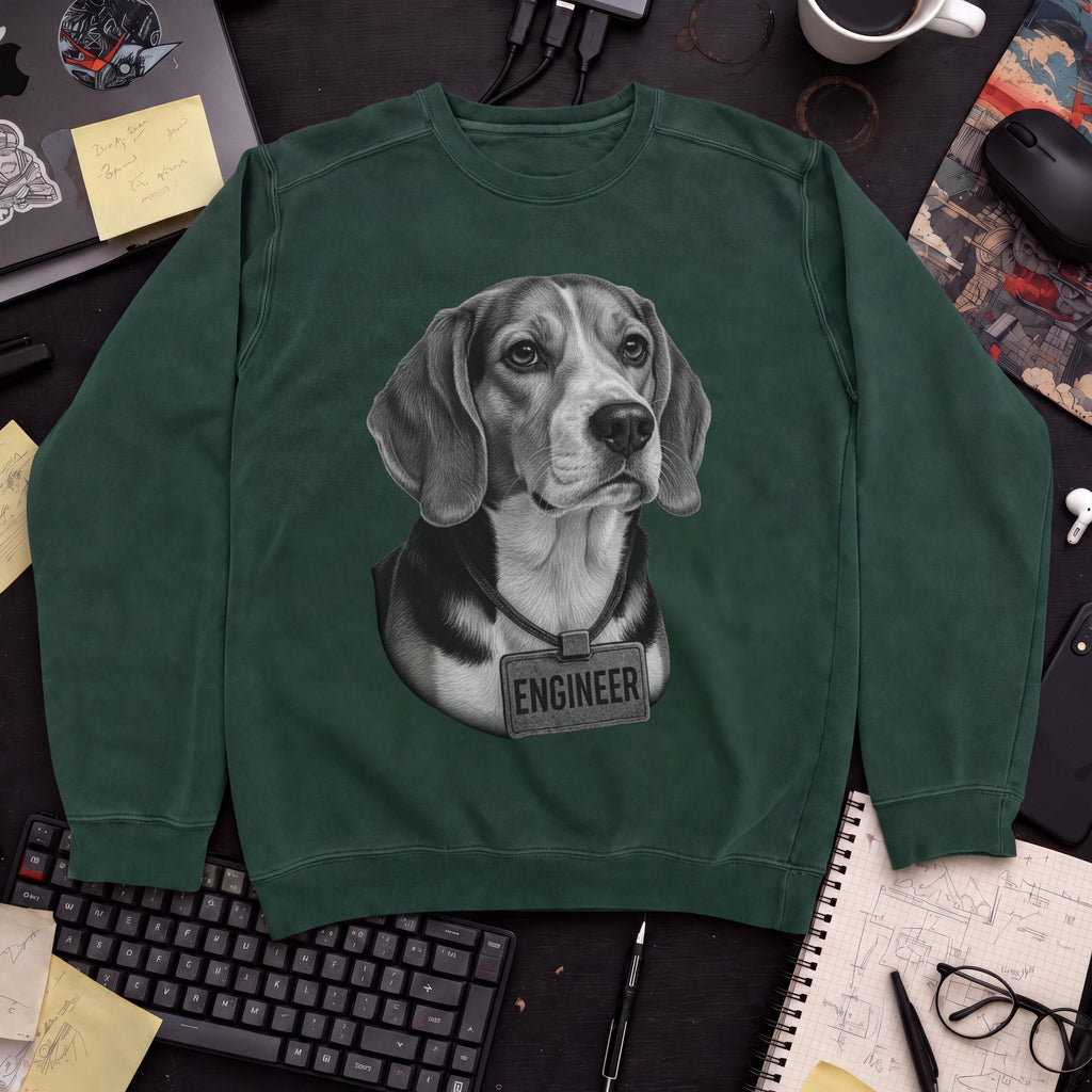 Dog Engineer Sweatshirt — Bottle Green