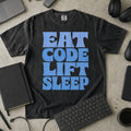 Eat Code Lift Sleep Bold Premium Shirt — black Premium Shirt mock-up