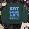 Eat Code Lift Sleep Bold Sweatshirt — Bottle Green