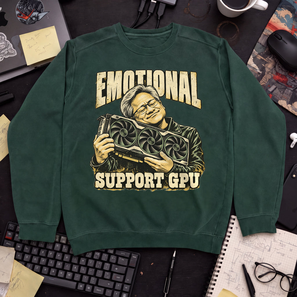 Emotional Support GPU Sweatshirt sweatshirt — Bottle Green