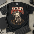 Entropy Rising Shirt — Black Comfort Colors 1717 flat lay