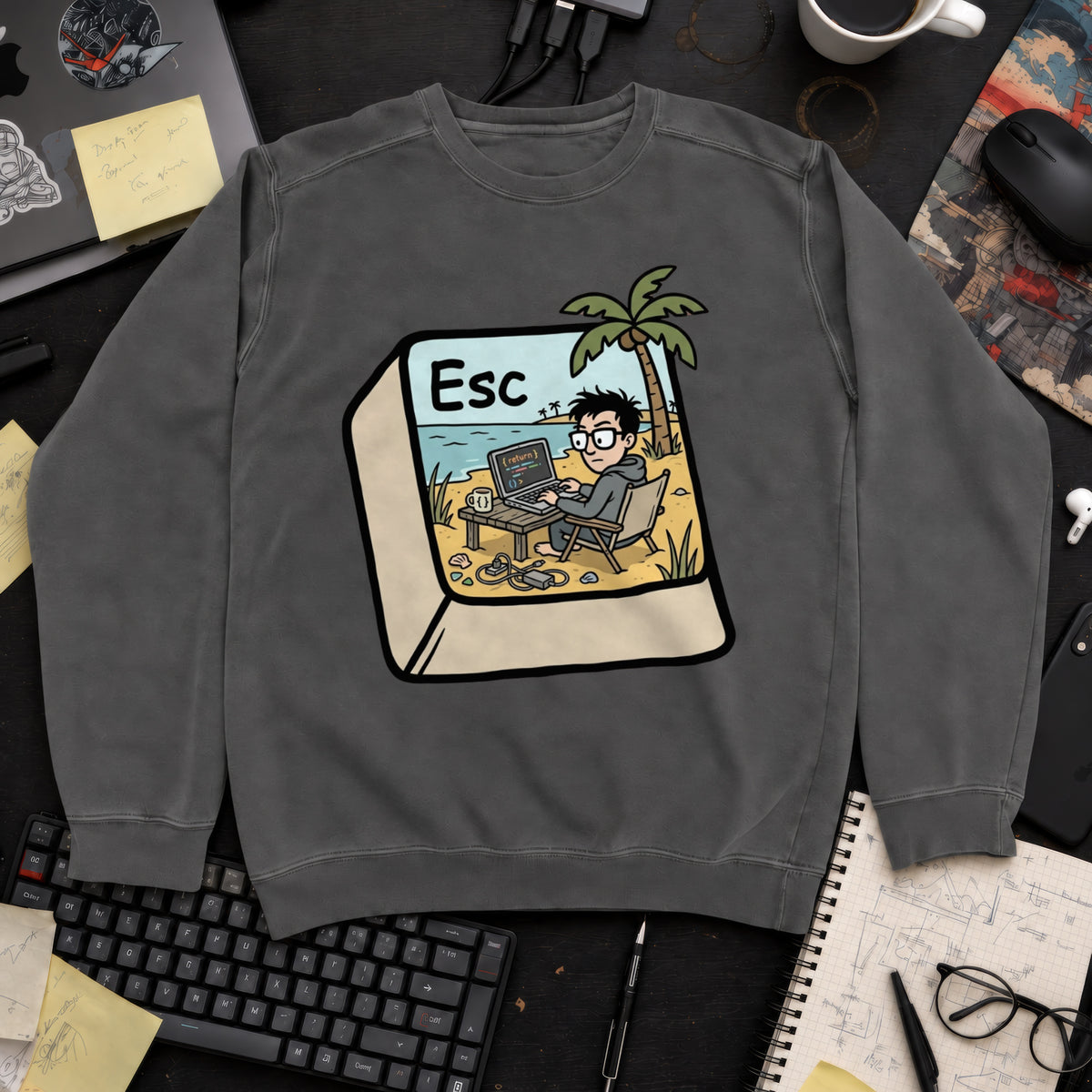 Escape Key Getaway Sweatshirt — Pepper