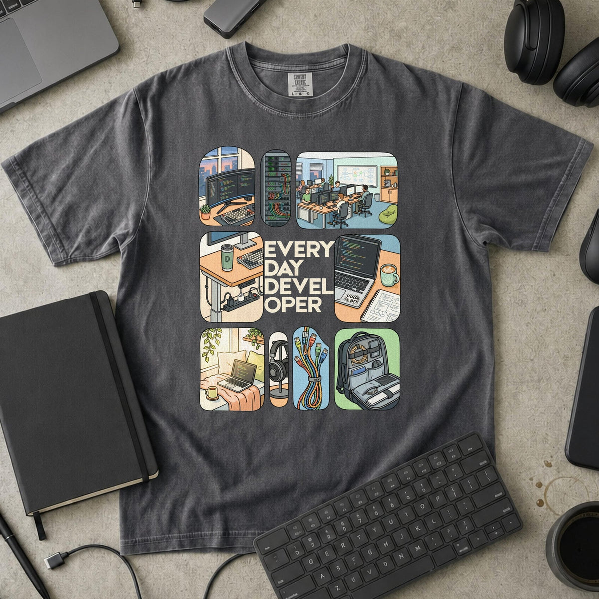 Every Day Developer Premium Shirt — pepper Premium Shirt mock-up