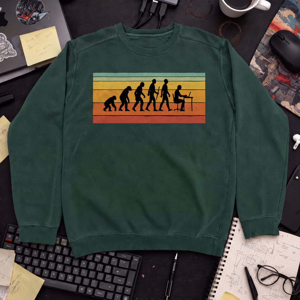 evolution of developers Sweatshirt — Bottle Green