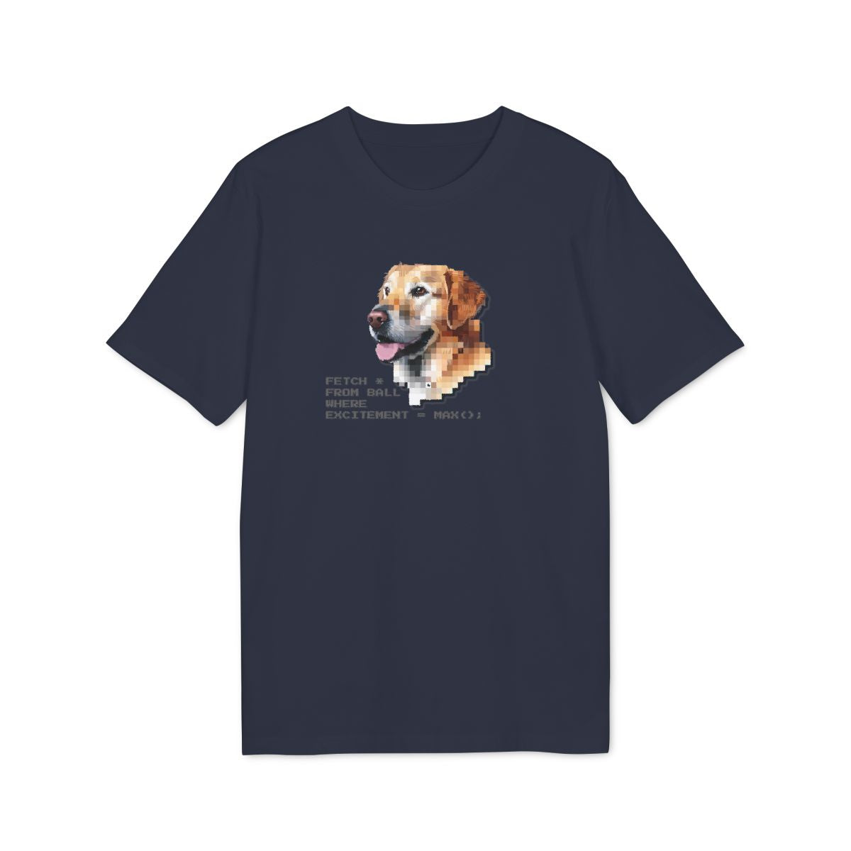 Fetch From Ball Dog SQL Shirt — French Navy — EU Creator 2.0 front mockup