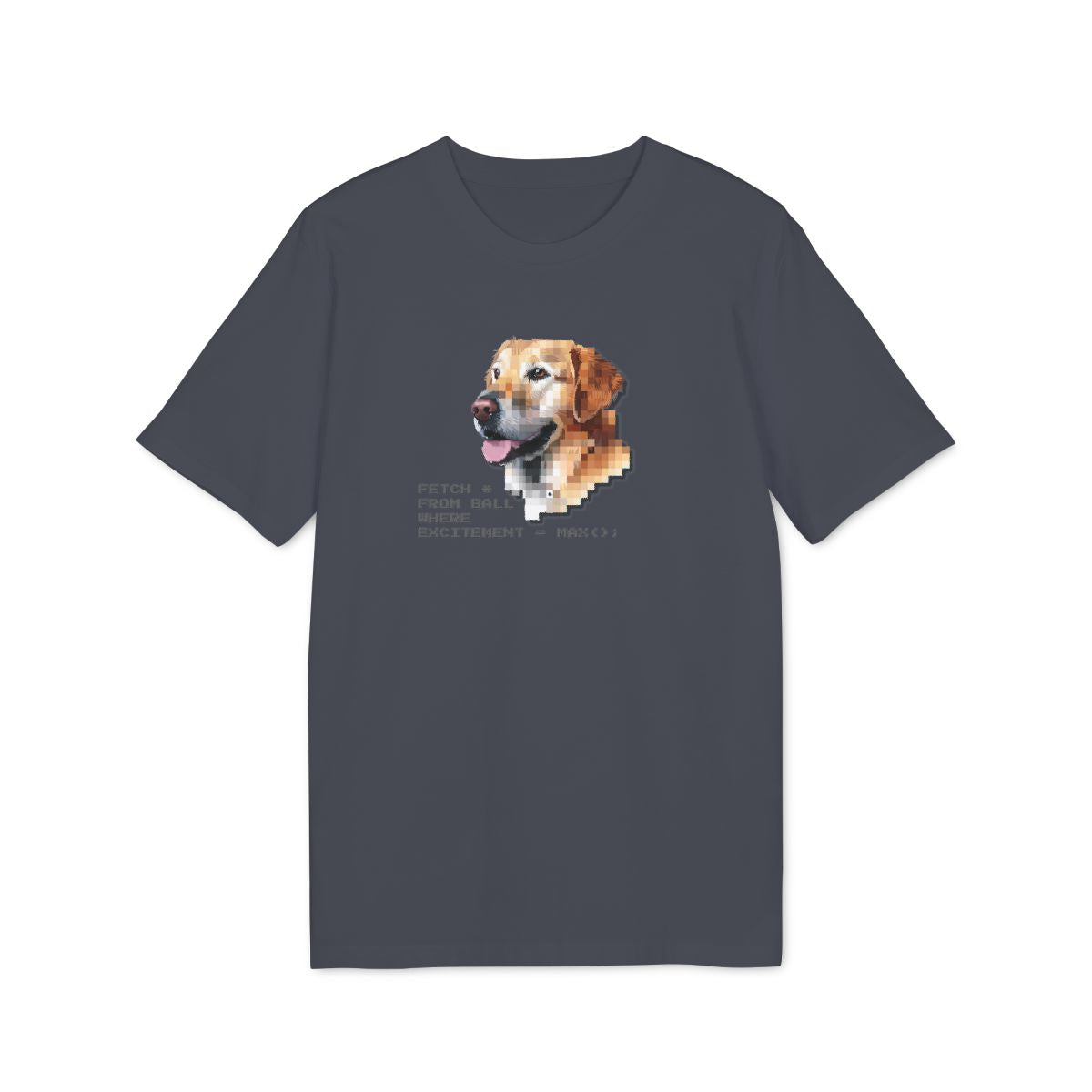 Fetch From Ball Dog SQL Shirt — India Ink Grey — EU Creator 2.0 front mockup