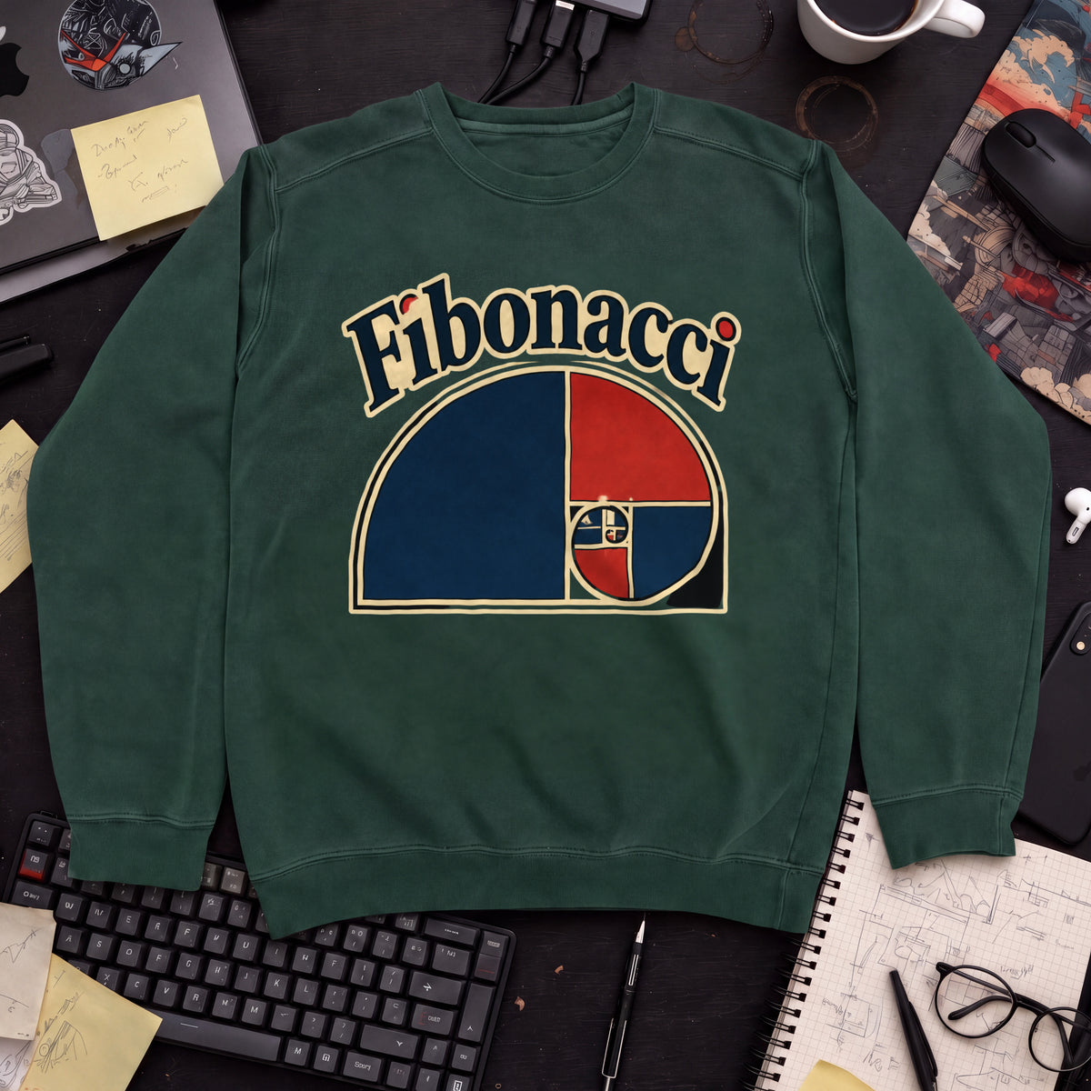 Fibonacci Sweatshirt — Bottle Green