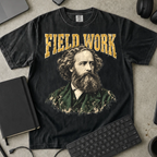 Field Work Shirt — Black Comfort Colors 1717 flat lay