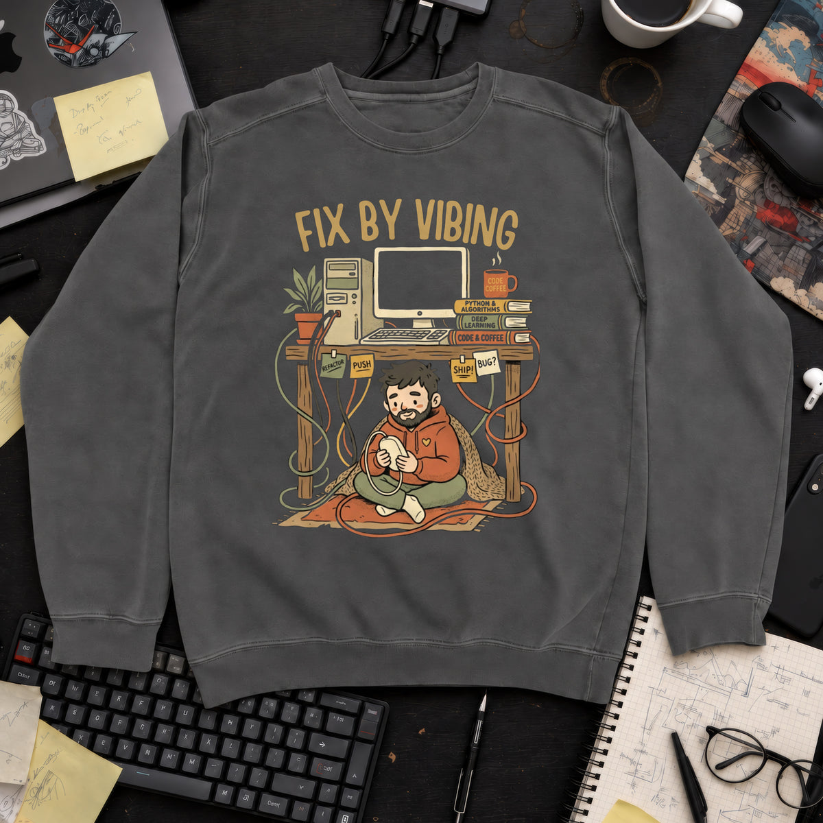 Fix By Vibing Sweatshirt — Pepper