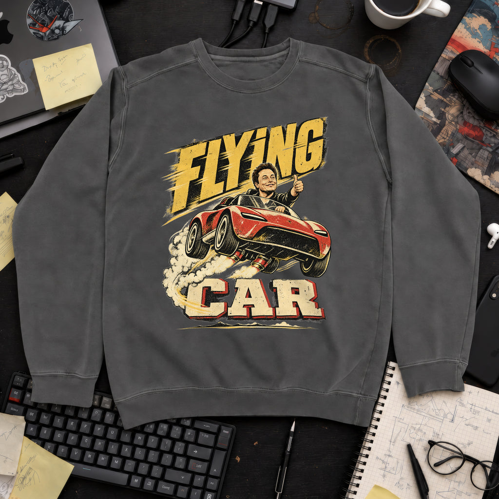 Flying Car Sweatshirt sweatshirt — Pepper