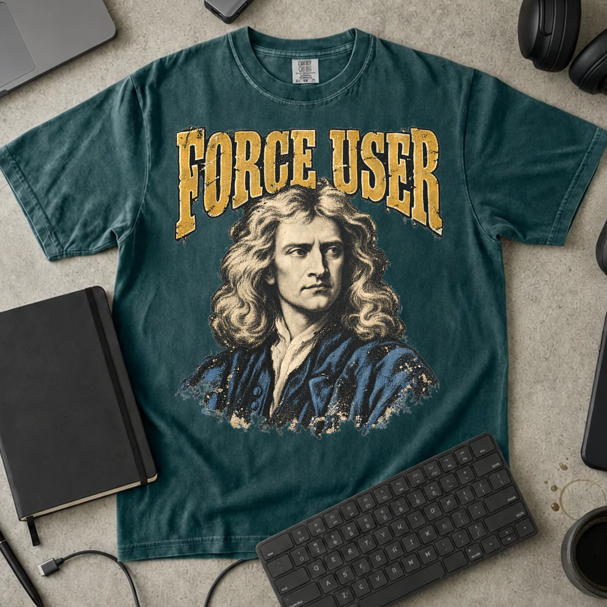 Force User Shirt — Blue Spruce Comfort Colors 1717 flat lay