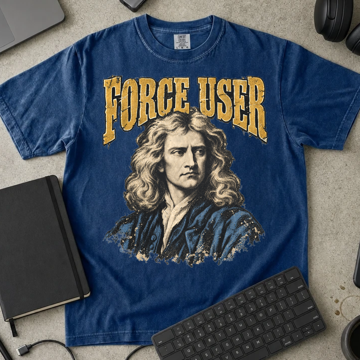 Force User Shirt — True Navy Comfort Colors 1717 flat lay