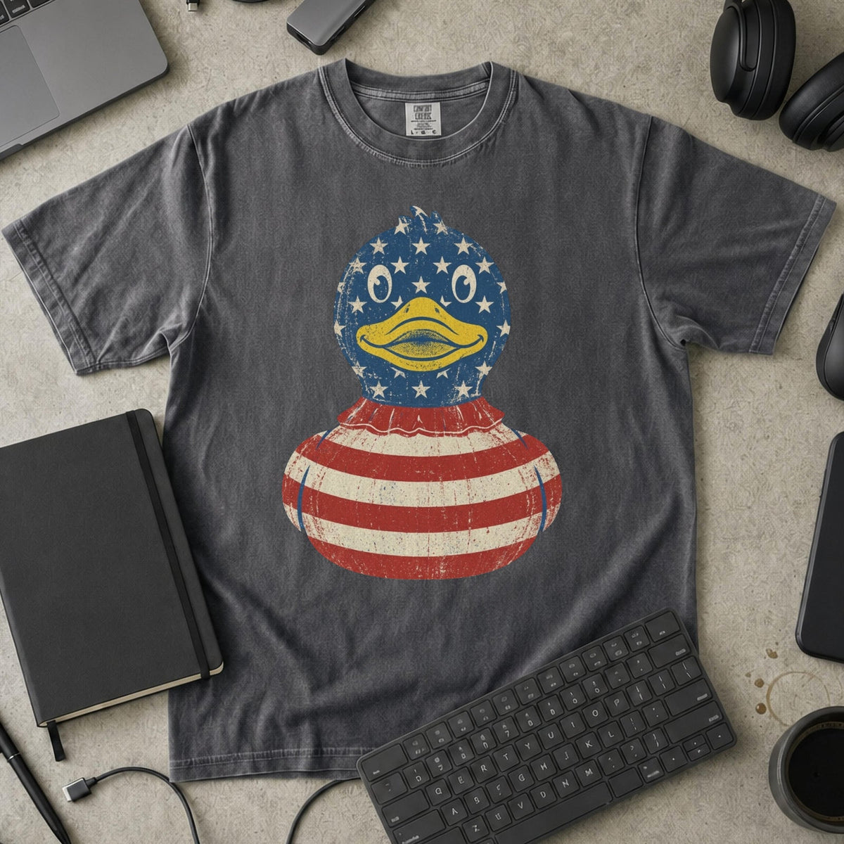 Freedom Debug Duck Premium Shirt — pepper Premium Shirt mock-up
