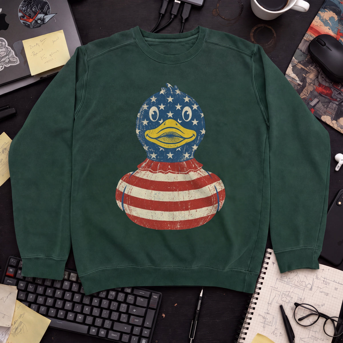 Freedom Debug Duck Sweatshirt — Bottle Green