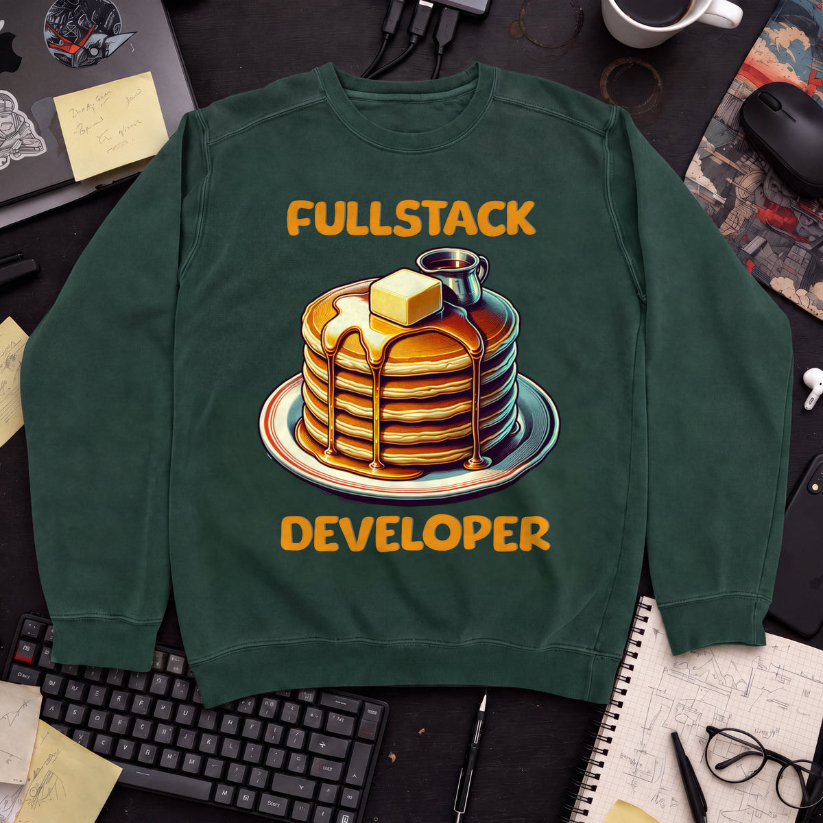 Fullstack Engineer - Pancake Sweatshirt — Bottle Green