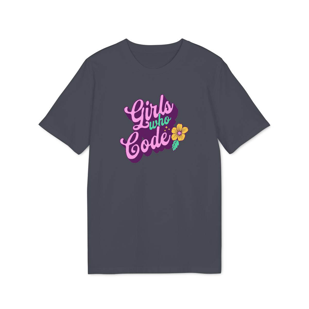 Girls Who Code Shirt — India Ink Grey — EU Creator 2.0 front mockup