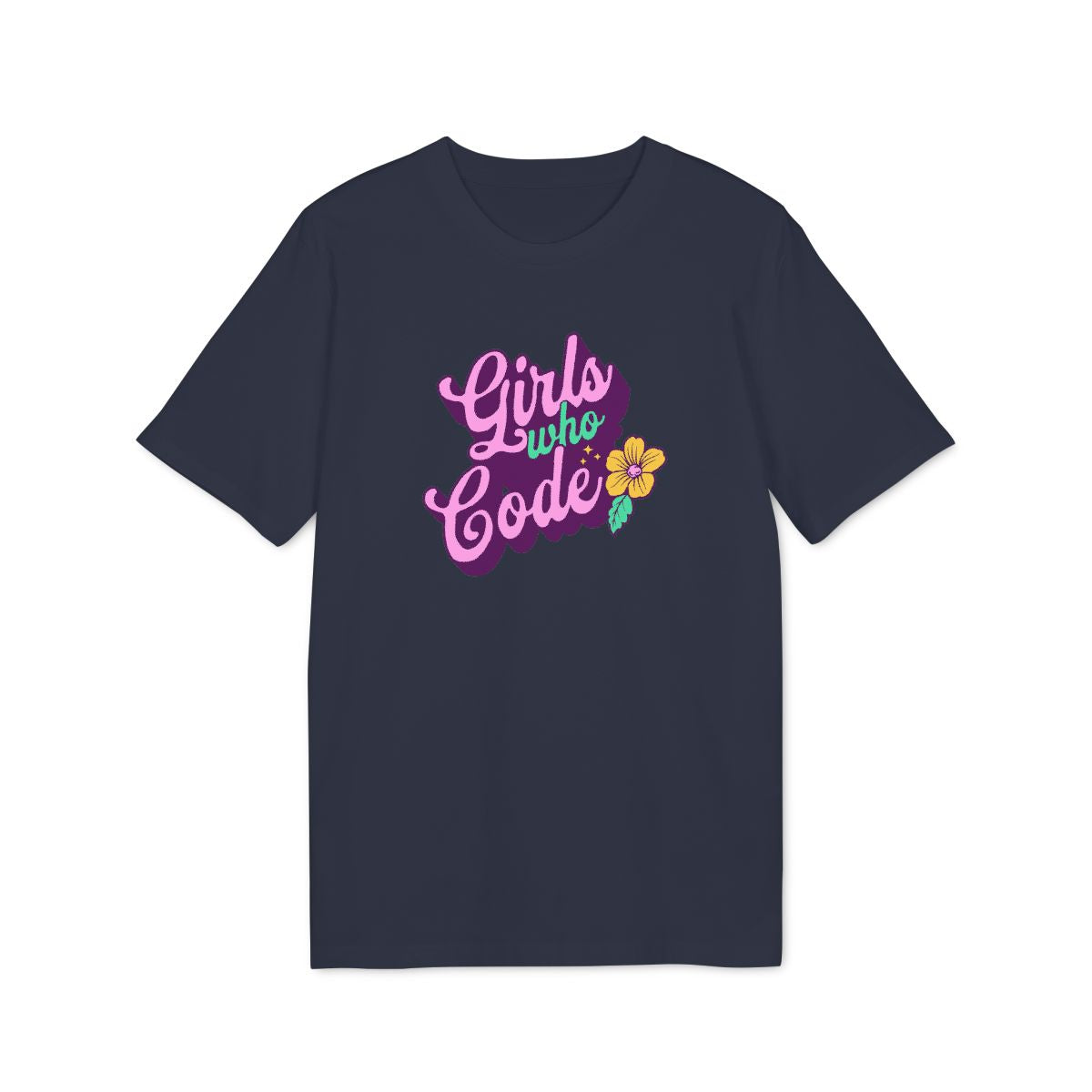 Girls Who Code Shirt — French Navy — EU Creator 2.0 front mockup