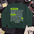 Git Status Sweatshirt — Bottle Green