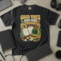 Good Vibes And Bad Documentation Premium Shirt — black Premium Shirt mock-up