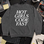 Hot Girls Code Fast Sweatshirt — Pepper
