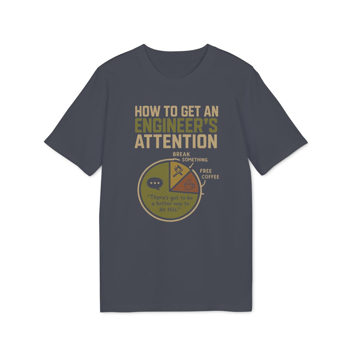 How to Get an Engineer's Attention Shirt — India Ink Grey — EU Creator 2.0 front mockup
