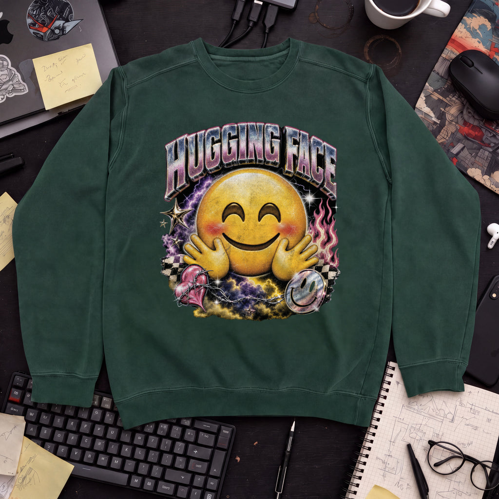 Hugging Face Bootleg Sweatshirt — Bottle Green