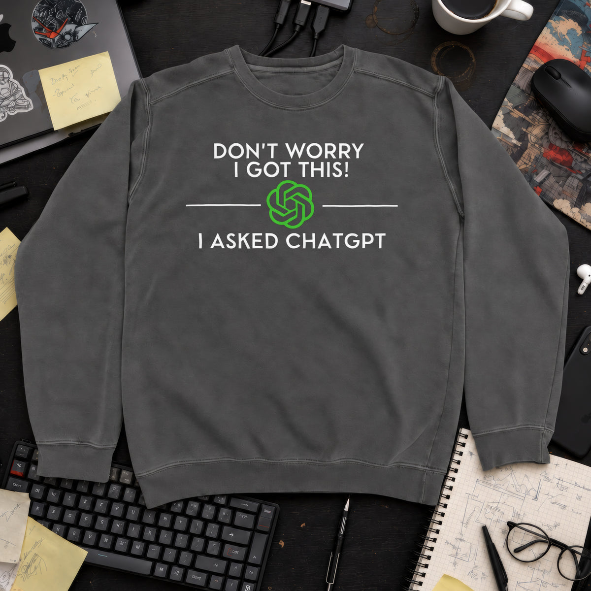 i asked chapgpt Sweatshirt — Pepper