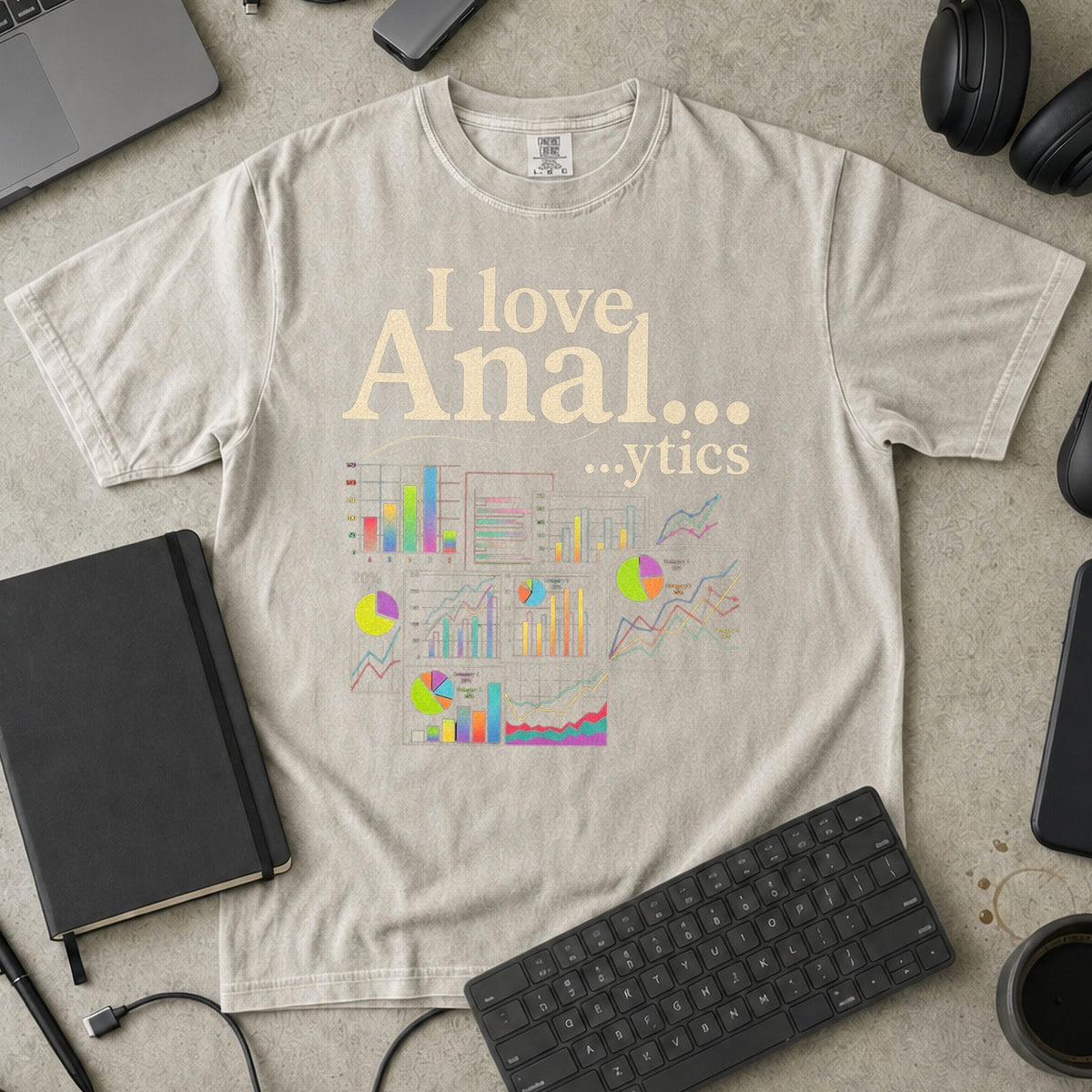 I Love Analytics Premium Shirt — ivory Premium Shirt mock-up