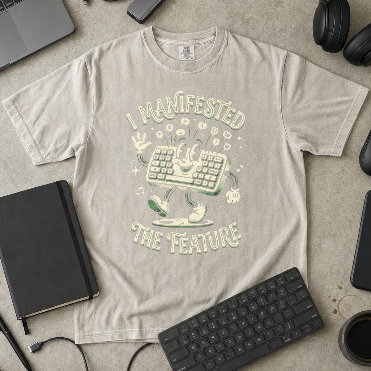 I Manifested The Feature Premium Shirt — ivory Premium Shirt mock-up