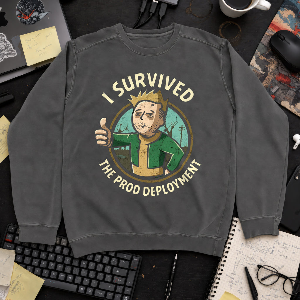 I Survived The Prod Deployment Sweatshirt — Pepper