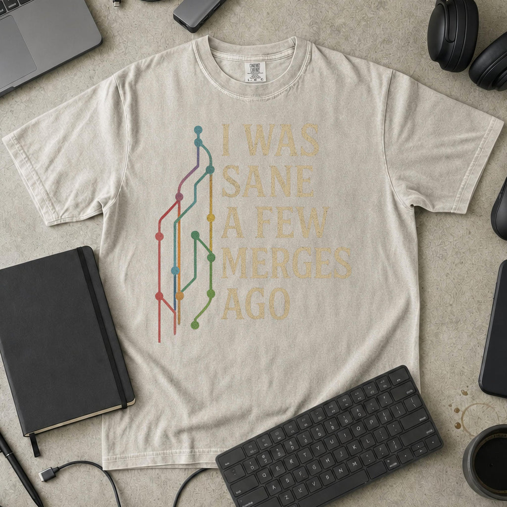 i was sane few merges ago Premium Shirt — ivory Premium Shirt mock-up